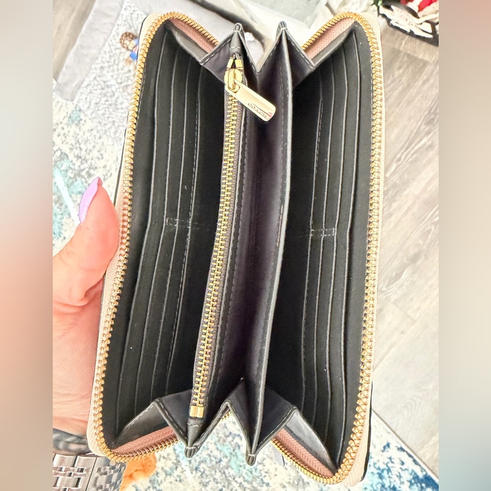 Coach Beige And Black Snake Python Pattern Wallet - image 2